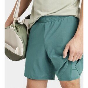 All in Motion NWT men's Athletic Shorts Teal Pull On Moisture Wicking Size XXL